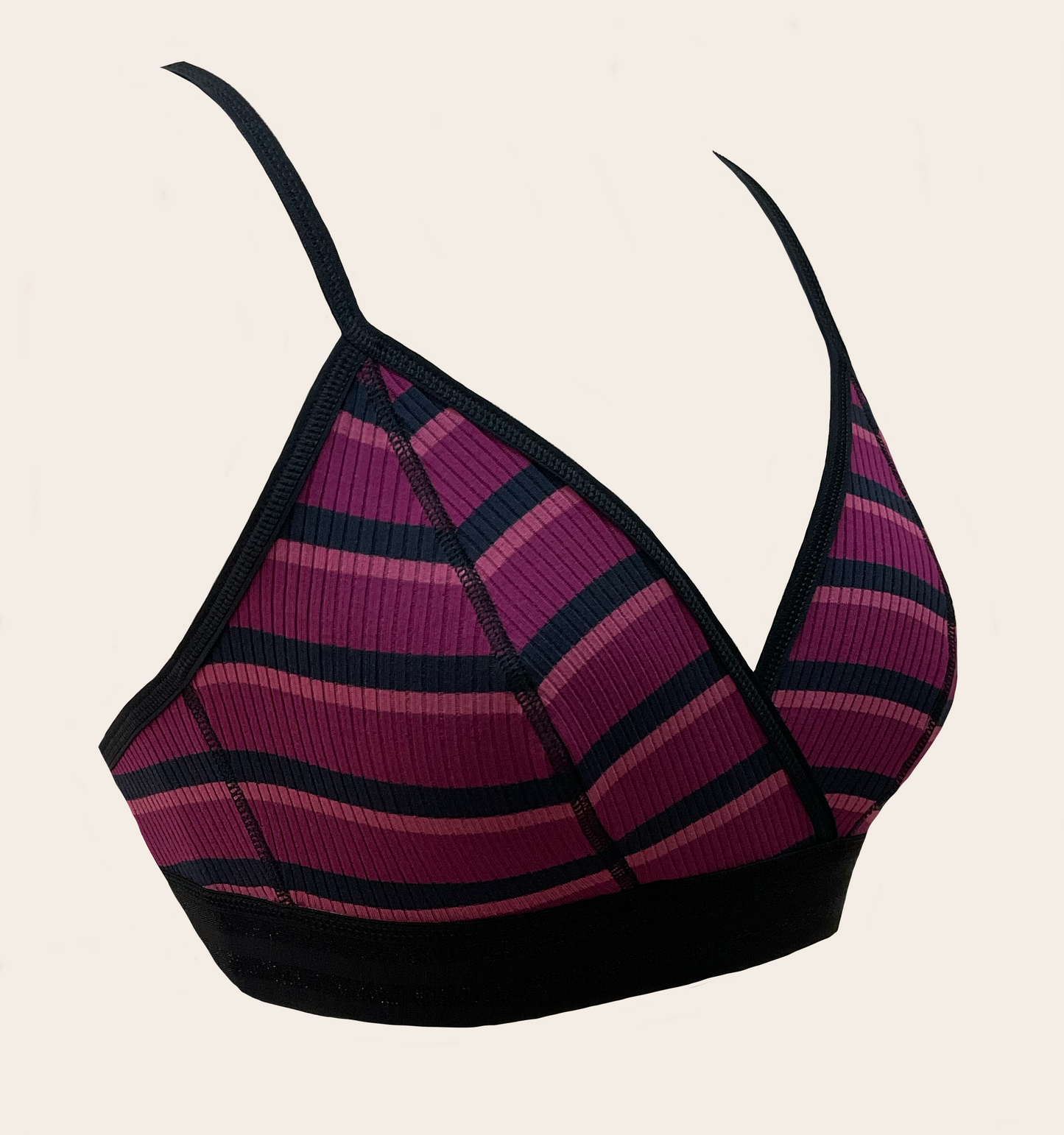 Knickerhood Soft Bra Cherry Stripe - Ribbed TENCEL™ - Sustainable Underwear