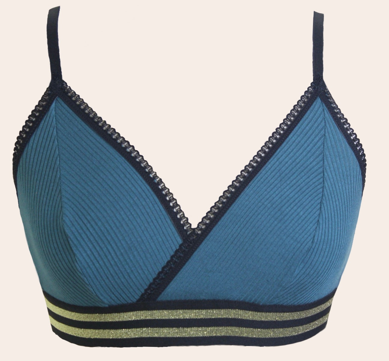 Knickerhood Soft Bra Teal - Ribbed TENCEL™ - Sustainable Underwear