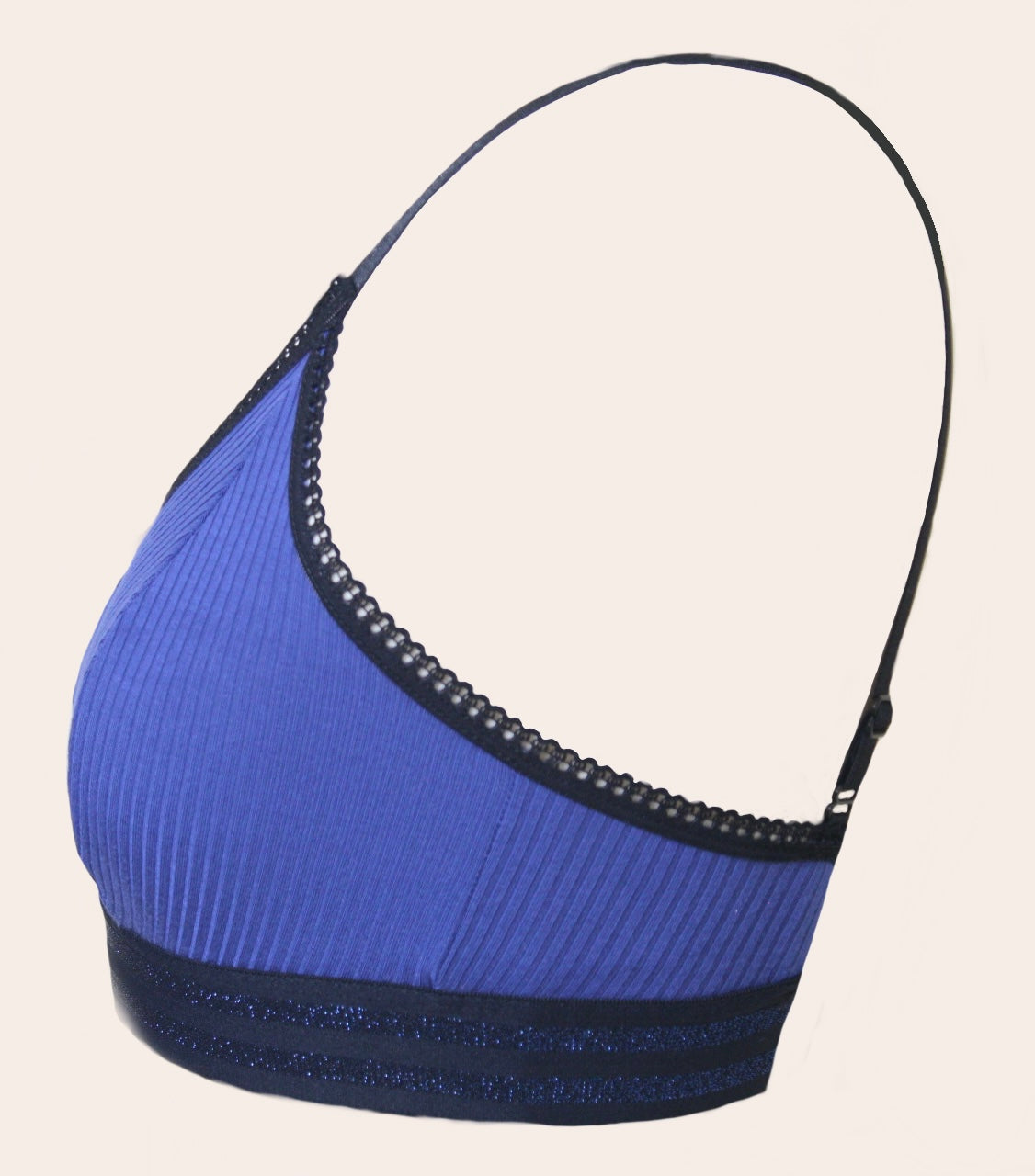 Knickerhood Soft Bra Blue - Ribbed TENCEL™ - Sustainable Underwear