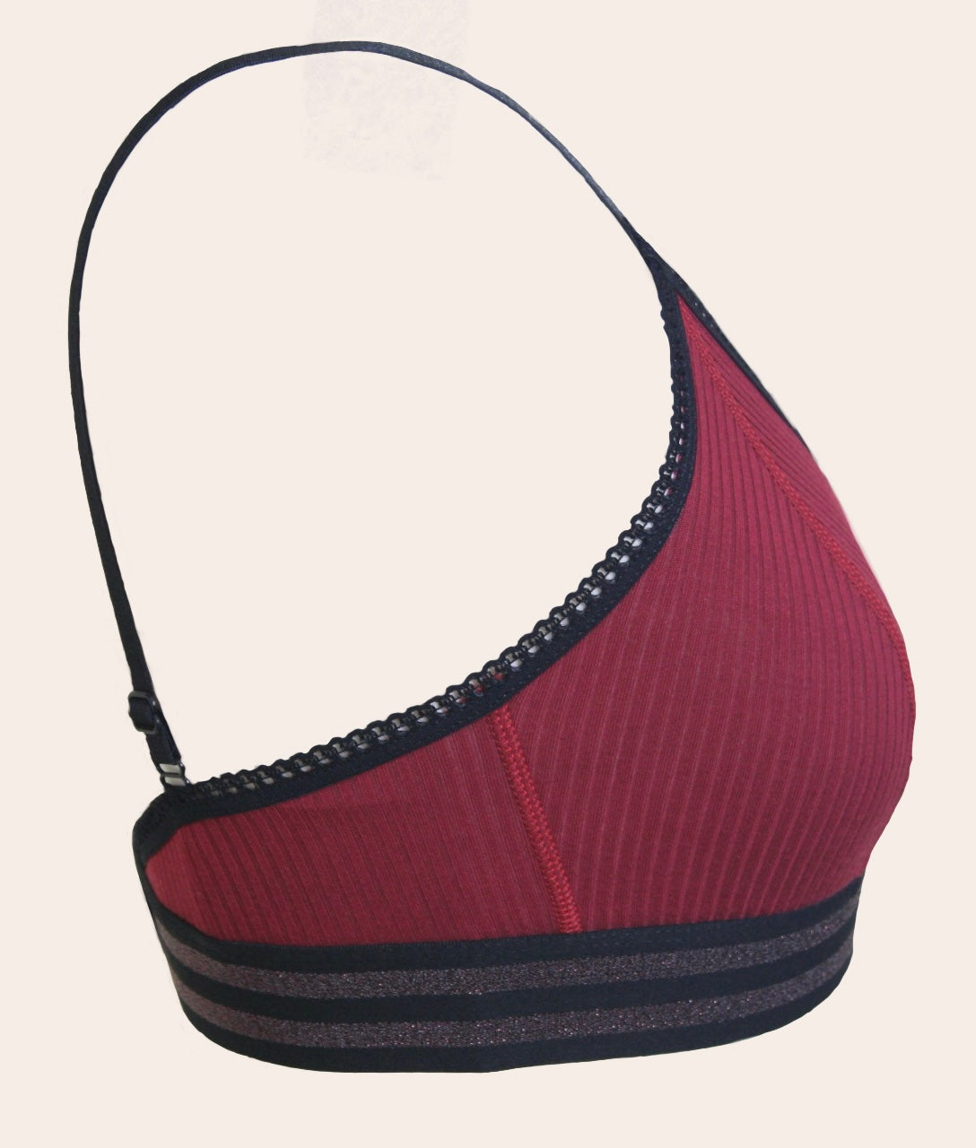 Knickerhood Soft Bra Red - Ribbed TENCEL™ - Sustainable Underwear
