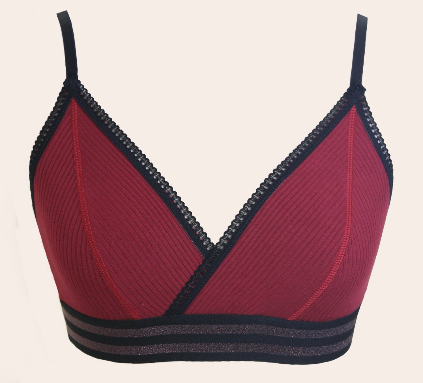 Knickerhood Soft Bra Red - Ribbed TENCEL™ - Sustainable Underwear