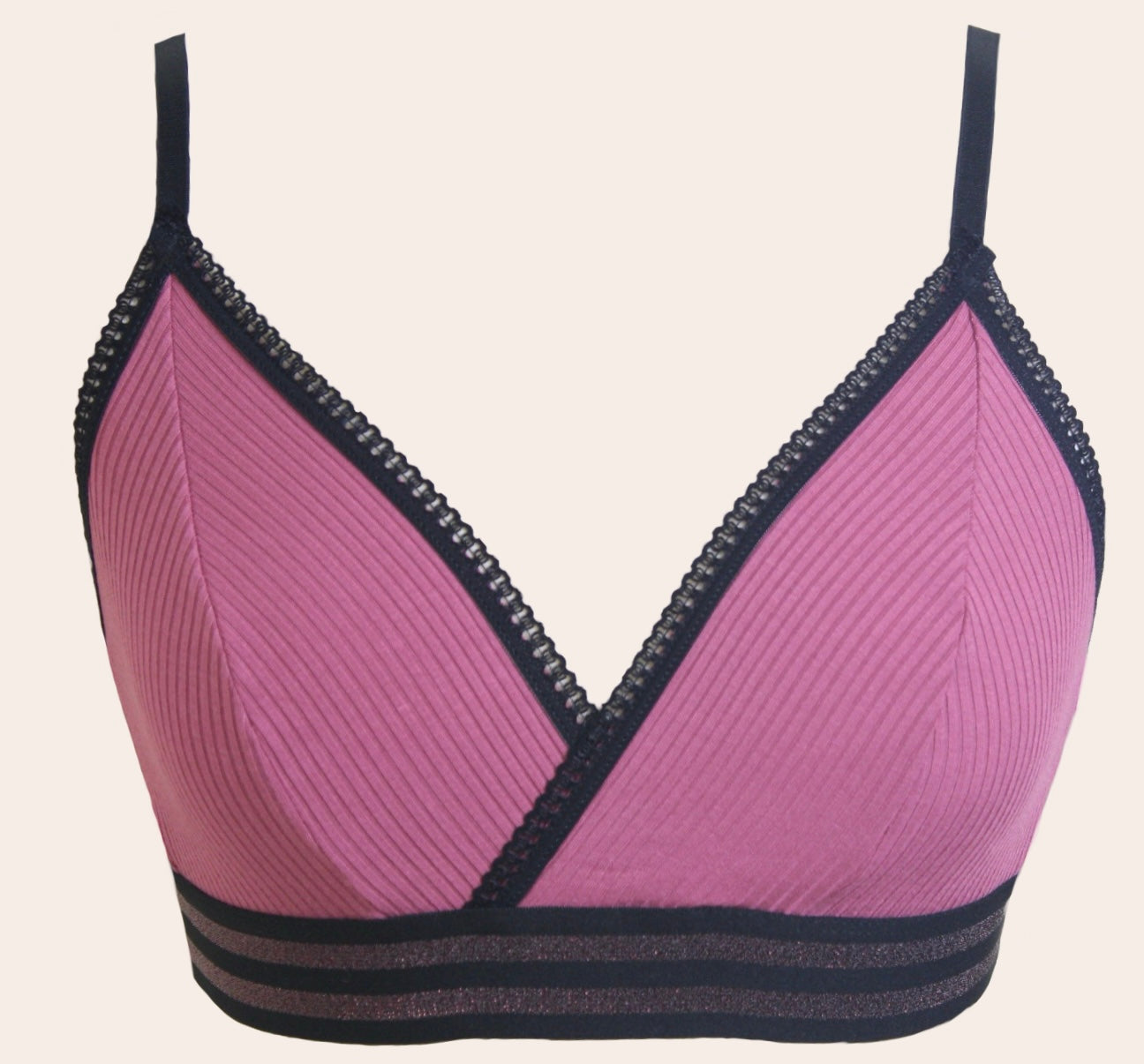 Knickerhood Soft Bra Pink - Ribbed TENCEL™ - Sustainable Underwear